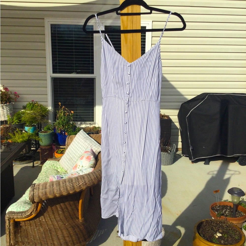 Abercrombie & Fitch Seersucker Button-Front Dress XS NWT